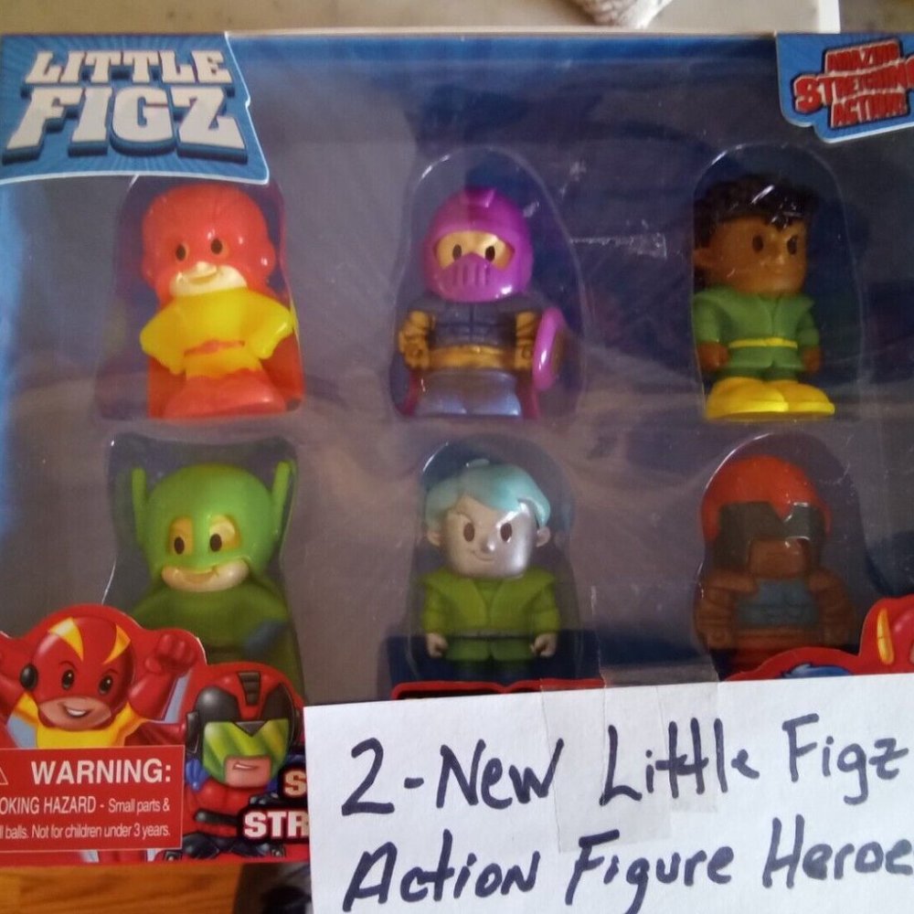 Little Figz Super Heroes Lot Of 2 (12 Figures)